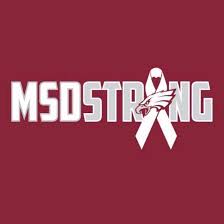 MSD Strong banner hanging on fence. Parkland, FL